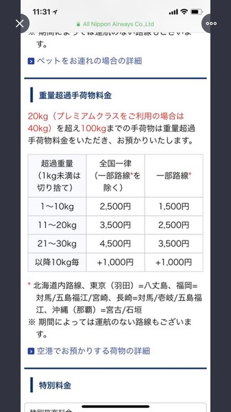 飛行機に200kgの預かり荷物：コメント3