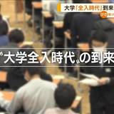 「大学全入時代」到来へ…コロナ禍で“家計ひっ迫”　“少子化”影響も