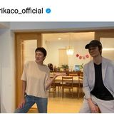 ＲＩＫＡＣＯ、１８６センチ超モデル体型の長男を公開「顔小さっ！」「付き合いたい」の声